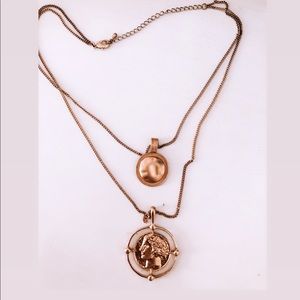 Layered coin necklace